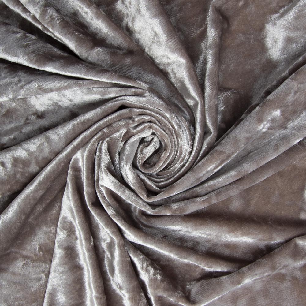 Ткань Бархат Li V-41 Бежево-серый (23051)