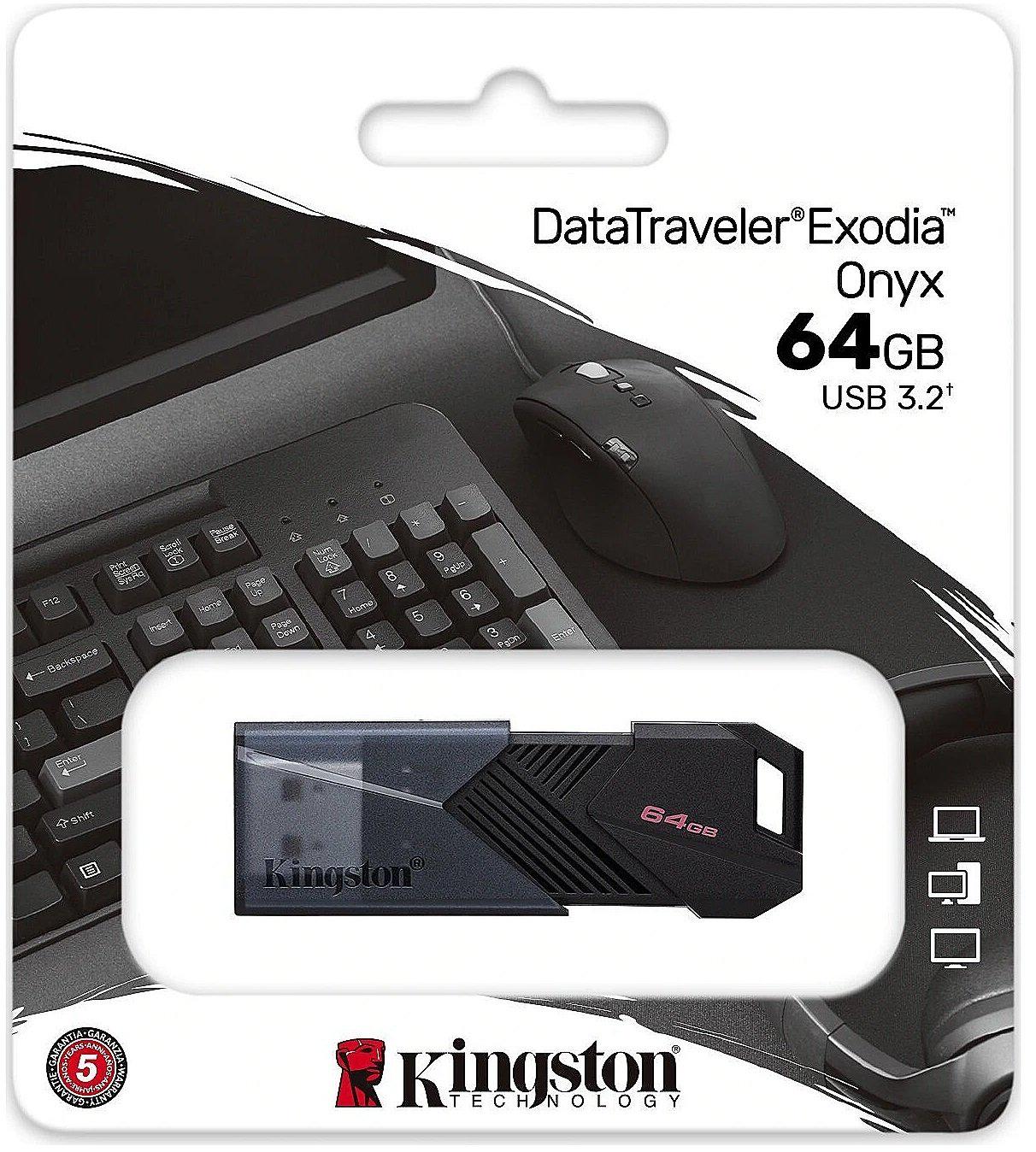 Флеш-память USB Kingston 3.2 Type-A Gen1 DT Exodia 64 GB Onyx - фото 10