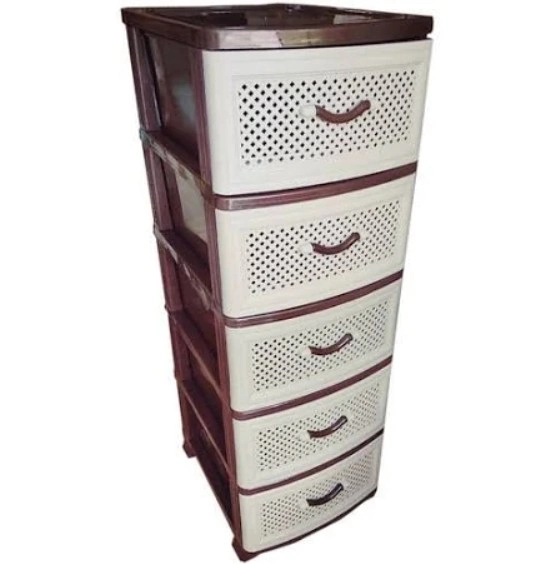 Комод пластиковый R-Plastic Effe 10062 5 ярусов Коричневый