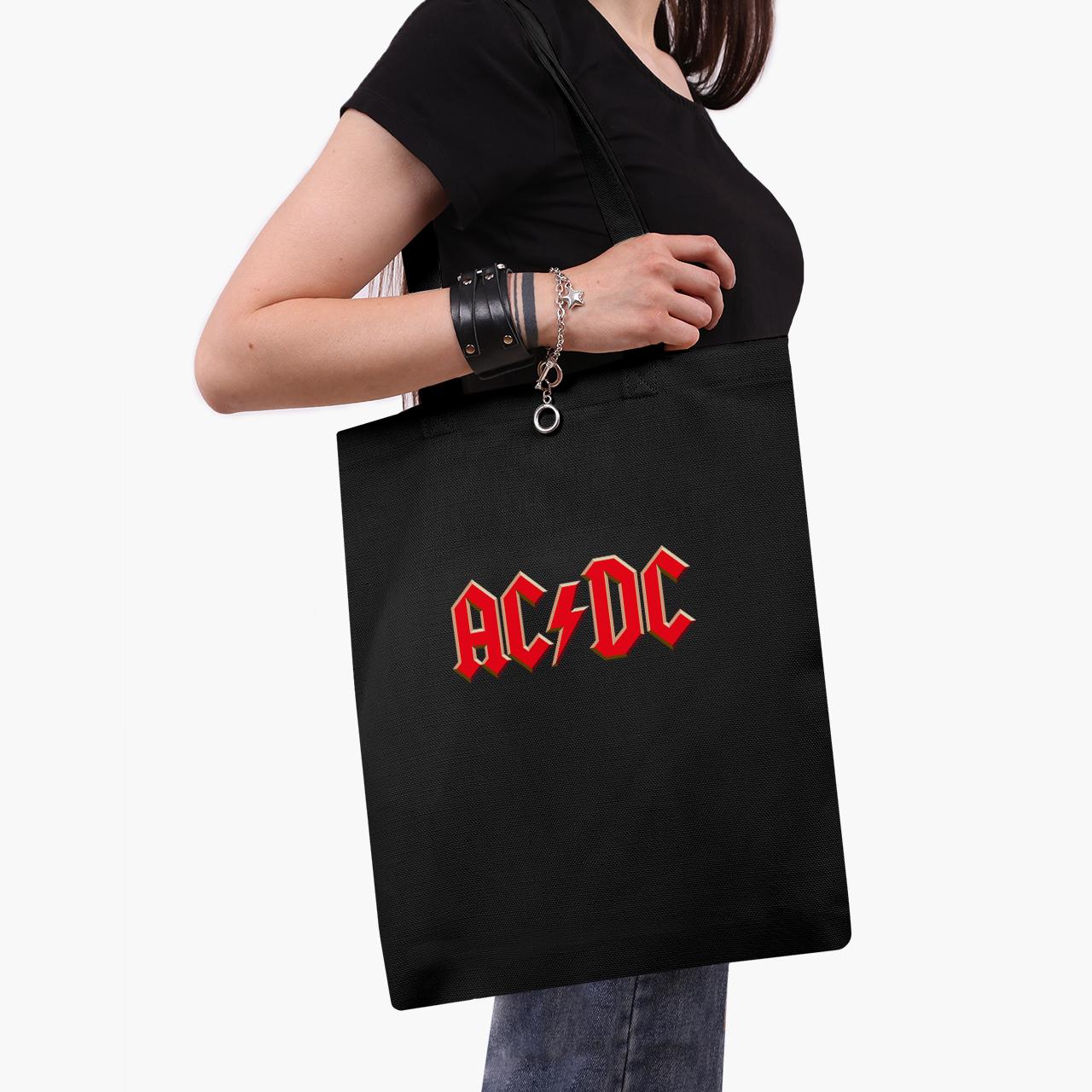 Эко сумка шоппер на молнии AC/DC 41x35 см (9227-1980-BKZ) Эко сумка шоппер на молнии AC/DC 41x35 см (9227-1980-BKZ)