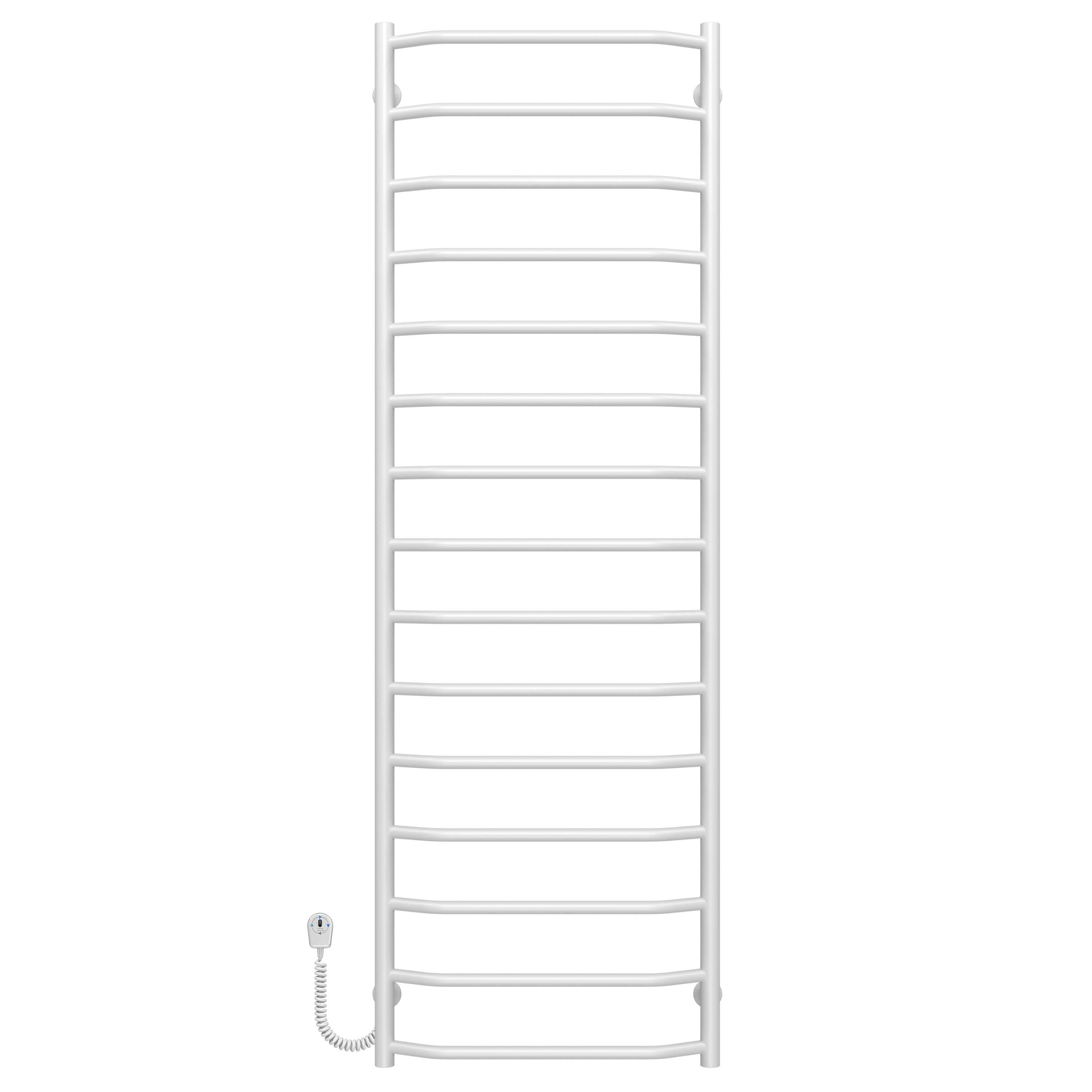 Полотенцесушитель электрический Deffi Трапеция П15 EF16 левое подключение нержавеющая сталь 500х1600 мм Белый (C.TR.160.50.15.EWL5)