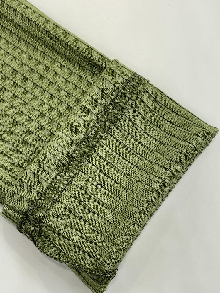 Лосини для дівчинки Semejka 0303 у рубчик 152 см Темний оливковий - фото 2 Лосини для дівчинки Semejka 0303 у рубчик 152 см Темний оливковий - фото 2