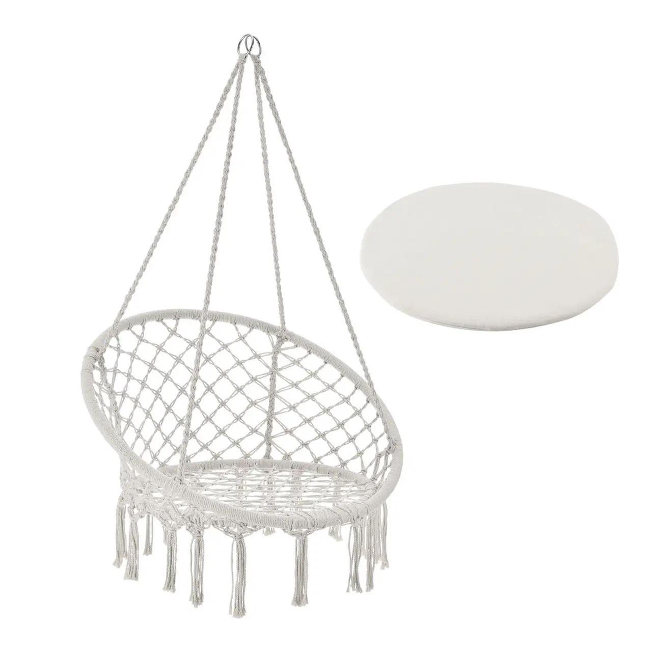 Кресло-гамак подвесное бразильское Bonro B-092-2 120 кг и подушка Бежевый Кресло-гамак подвесное бразильское Bonro B-092-2 120 кг и подушка Бежевый