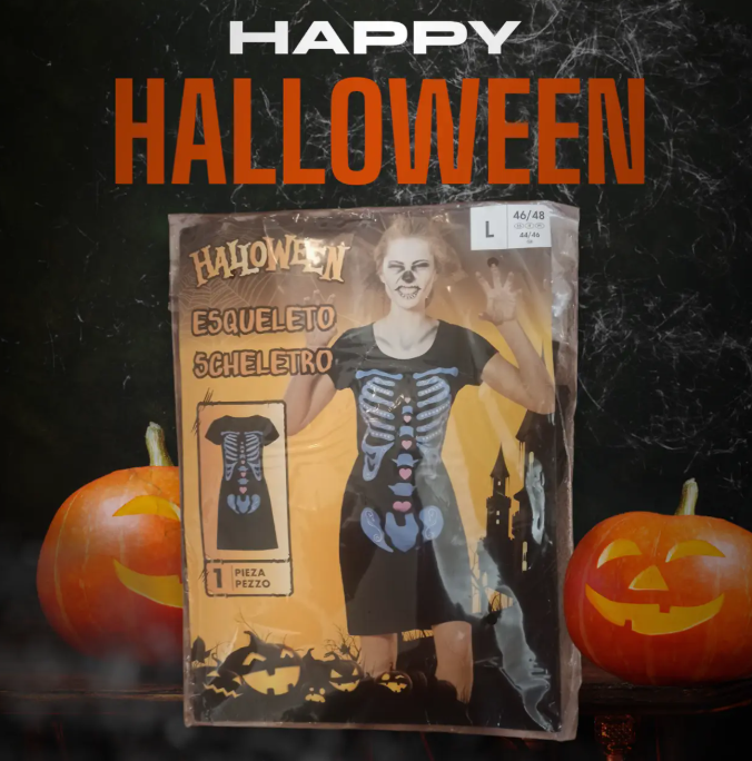 Платье на Хэллоуин женское М Черно-голубой (688666-М) - фото 4 Платье на Хэллоуин женское М Черно-голубой (688666-М) - фото 4