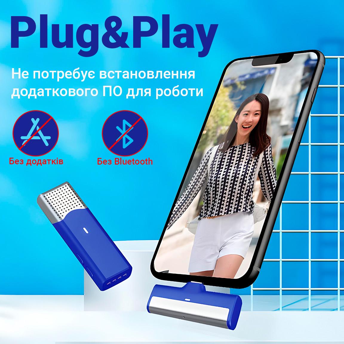 Микрофон петличный беспроводной Savetek P35 с Lightning с зарядным кейсом для iPhone/iPad/Macbook 2,4 ГГц - фото 5