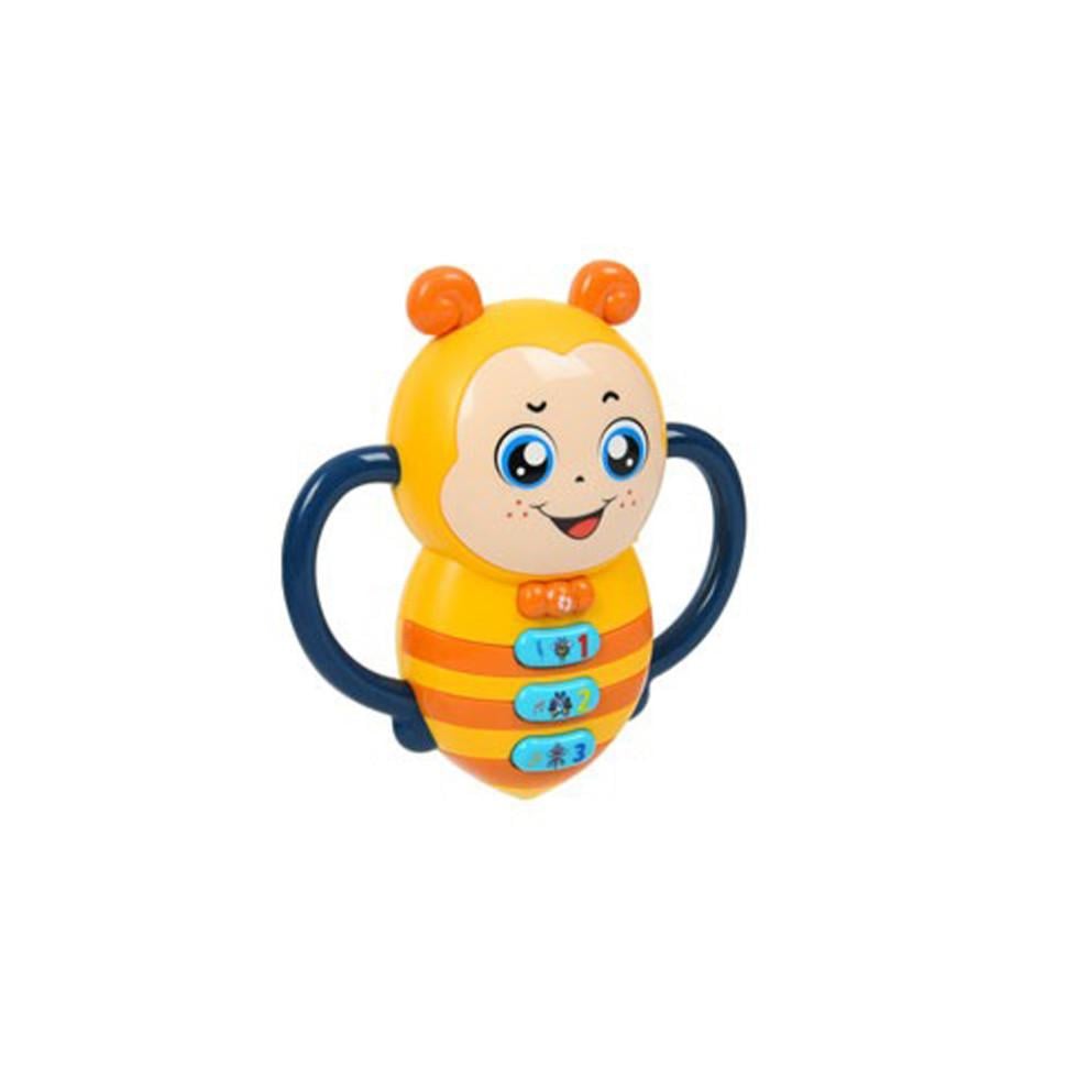 Пианино детское Limo Toy Пчела 12 см обучающее музыка звук от 1 года Разноцветный (VL-337-V-192)