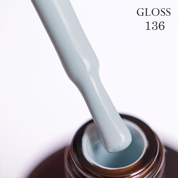 Гель-лак GLOSS 136 11 мл Серо-голубой (7435729)