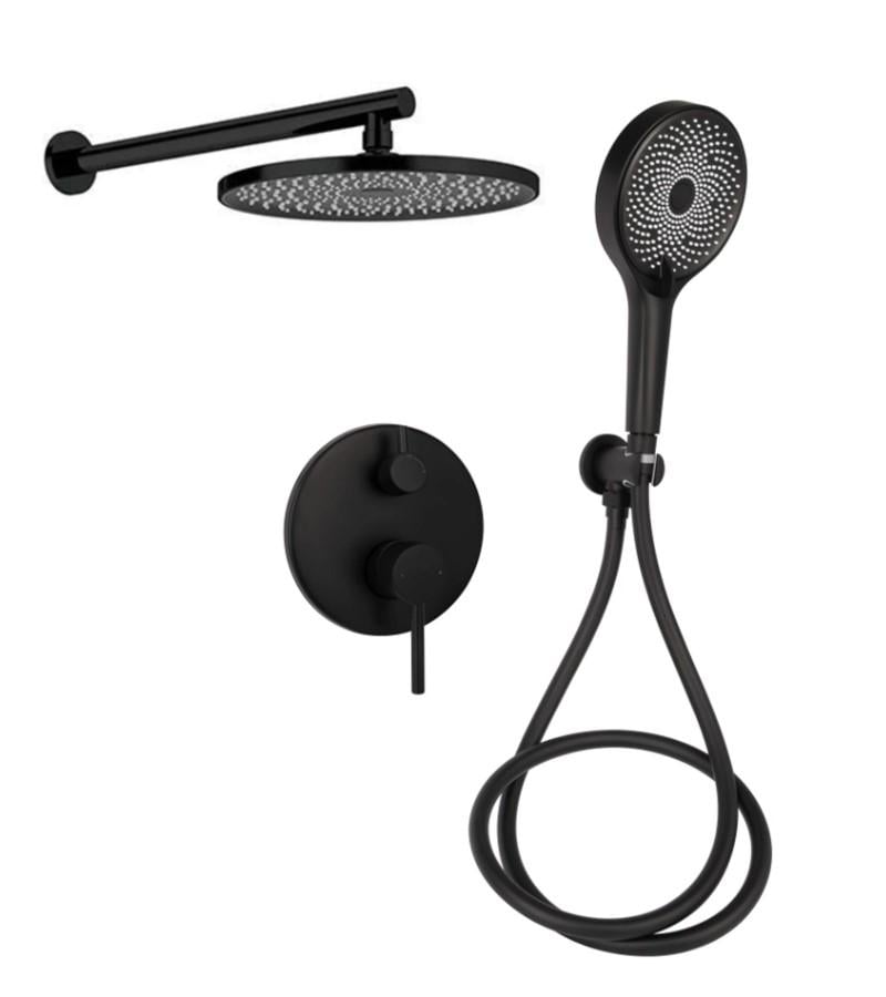 Душевая система универсальная Qtap Scorpio скрытого монтажа Black Matt (QTSCO113BLM45897)