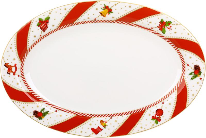Блюдо фарфоровое Candyland овальное 35х25 см