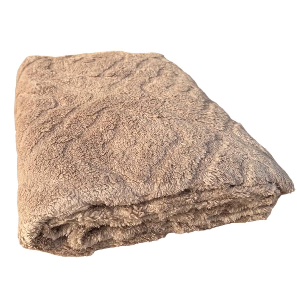 Плед пушистый Koloco Большой Ромбик полуторный 150х200 см Бежевый (39742) - фото 3 Плед пушистый Koloco Большой Ромбик полуторный 150х200 см Бежевый (39742) - фото 3