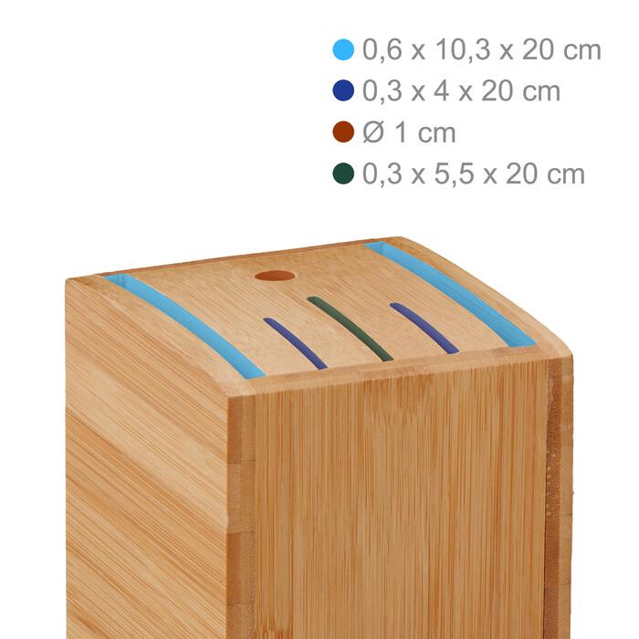 Держатель для ножей Relaxdays из дерева вертикальный (1868773) - фото 5 Держатель для ножей Relaxdays из дерева вертикальный (1868773) - фото 5