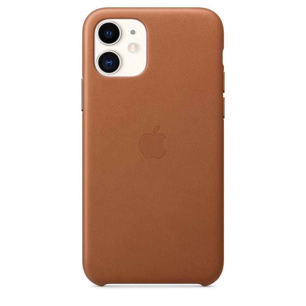 Чехол-накладка Apple Leather Case for iPhone 11, Saddle Brown (HC)