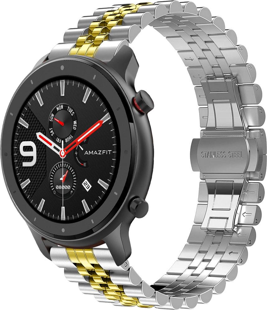 Браслет металлический Stech Line для Amazfit GTR 47mm Silver Gold (29149-67)
