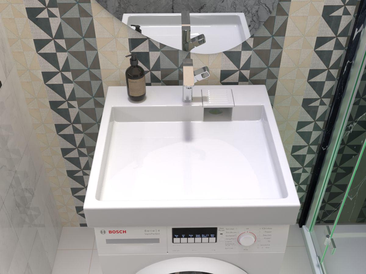 Умивальник акриловий на пральну машину Redokss San DEYMOS 60x60 см