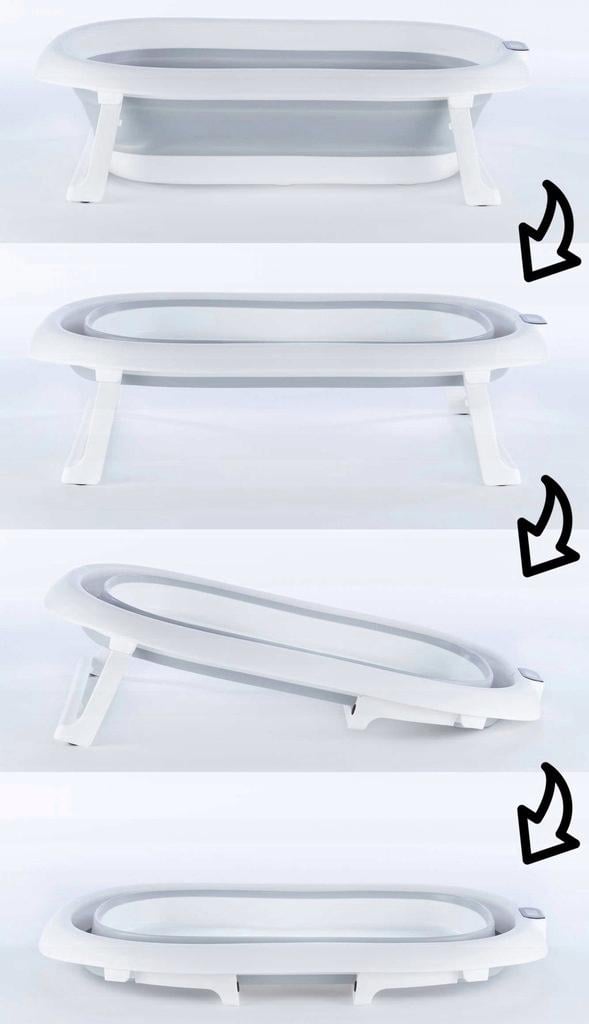 Детская ванночка складная Hanert KinderBad Grey с подушкой и термометром - фото 4 Детская ванночка складная Hanert KinderBad Grey с подушкой и термометром - фото 4