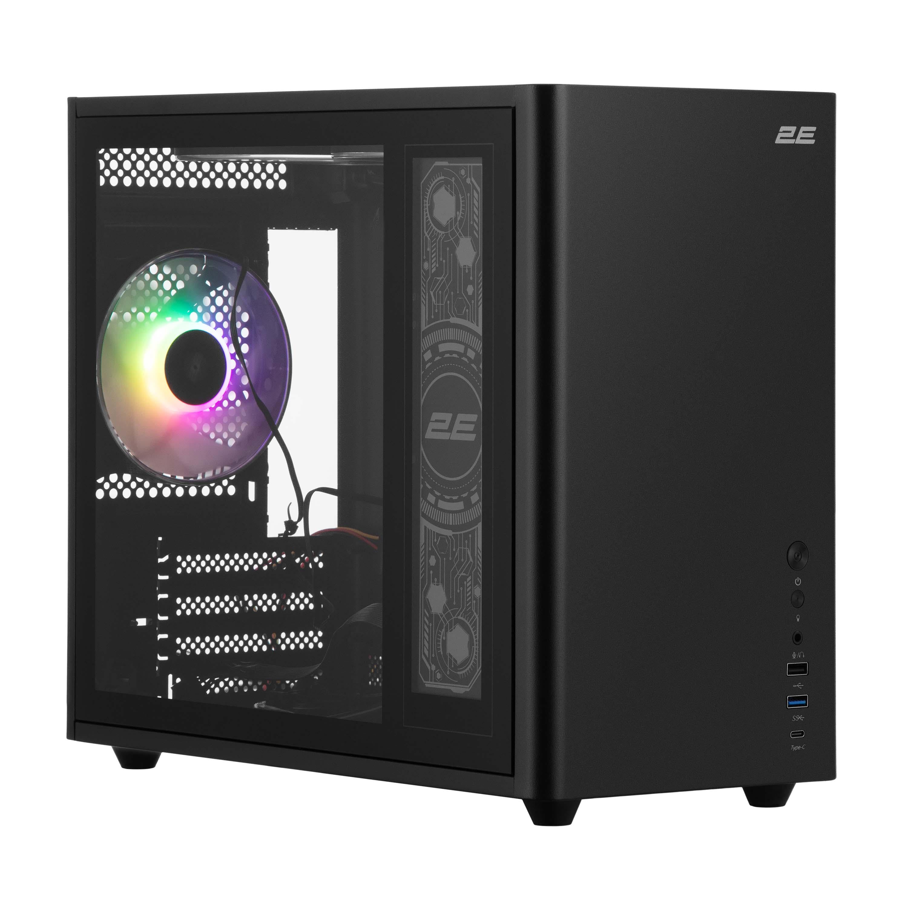 Корпус для компьютера 2E Credo Plus V350BG Mini Tower mini-ITX/micro-ATX no PSU Черный (2E-V350BG)