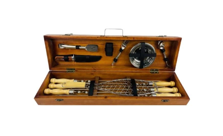 Набор шампуров в кейсе Робинзон (21-10-KS-7704)