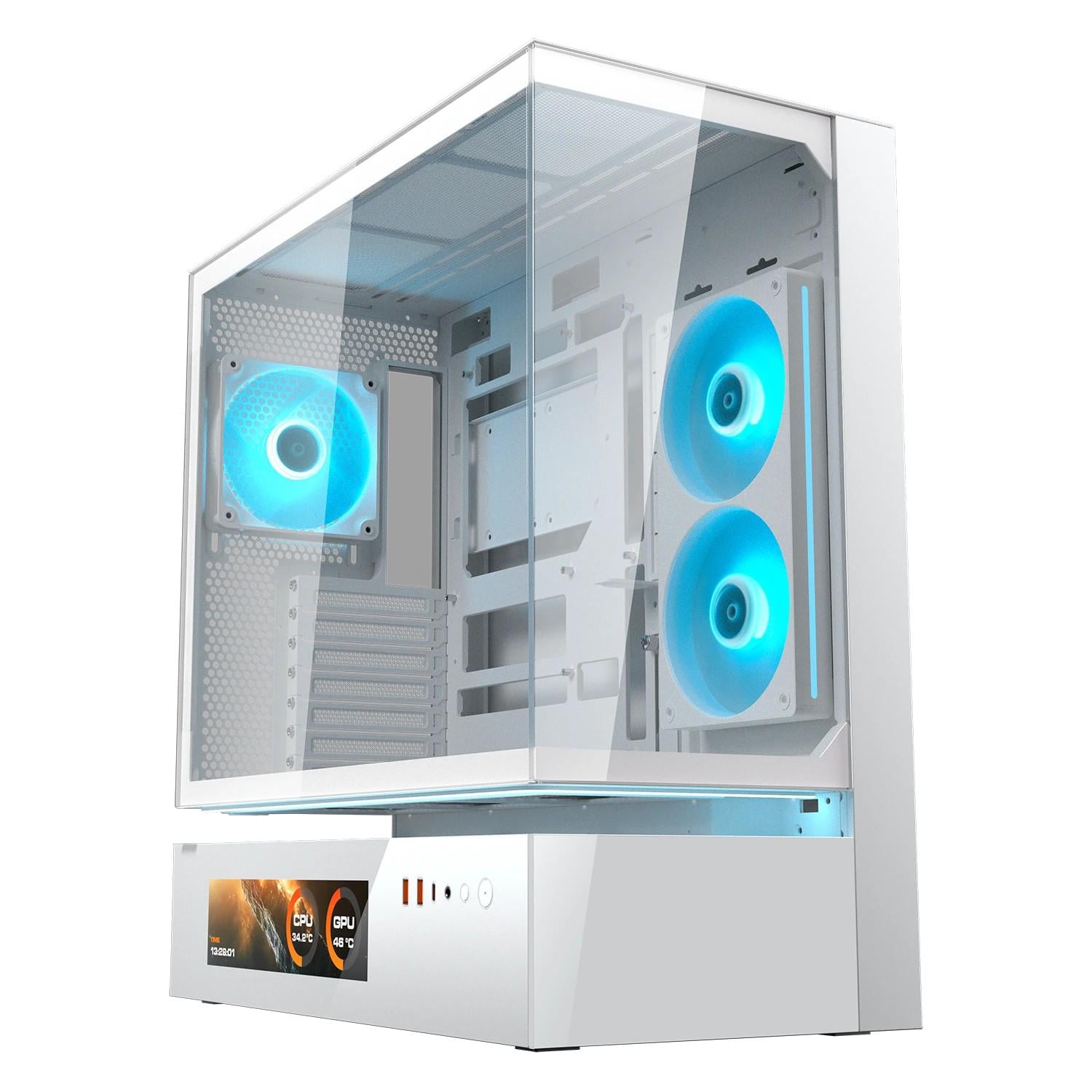 Корпус для ПК Cougar CFV235 Vision Midi-Tower PSU ATX/MicroATX/Mini-ITX/CEB ARGB LCD White (35227103)