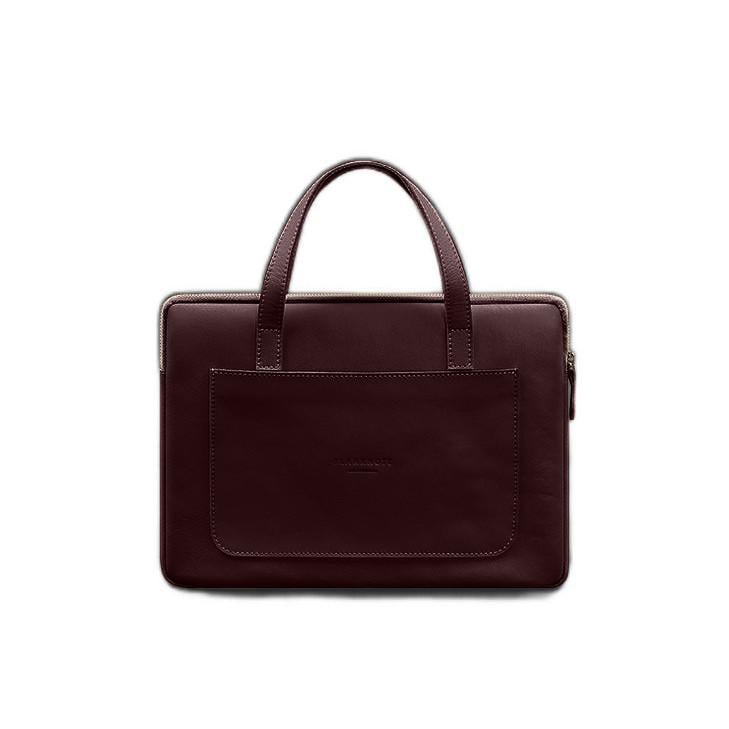 Чехол кожаный с ручками для ноутбука 13" Бордовый (A-028253) - фото 1 Чехол кожаный с ручками для ноутбука 13" Бордовый (A-028253) - фото 1