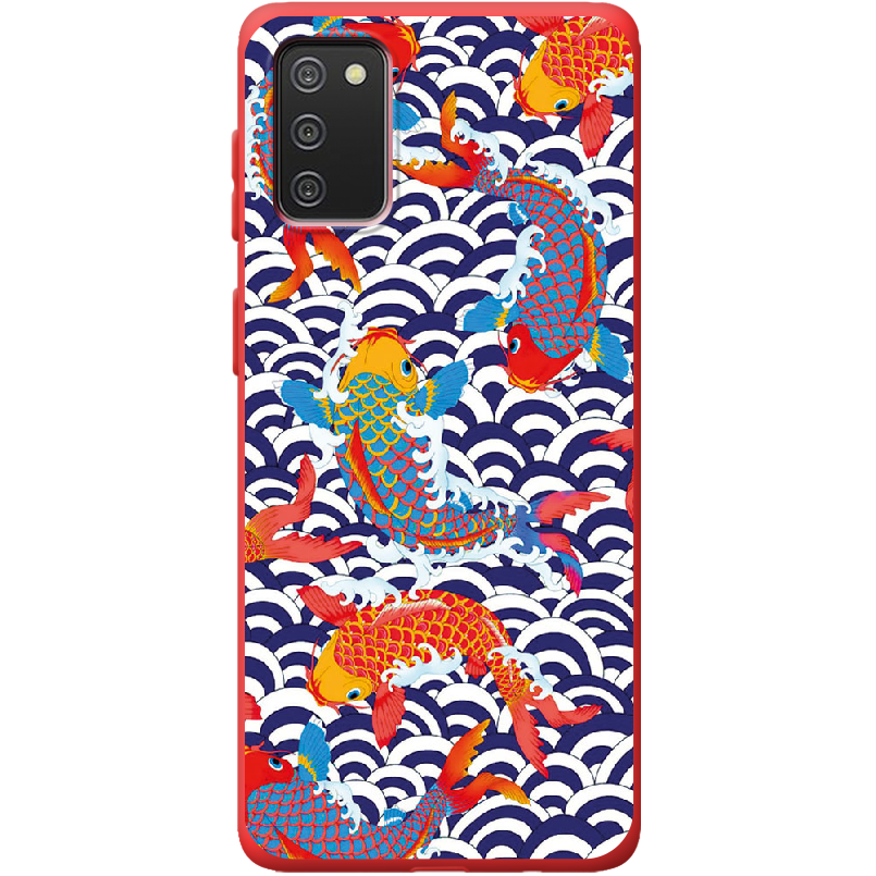 Чохол BoxFace Samsung A025 Galaxy A02S Koi Fish Червоний силікон  (41511-up2477-41675)