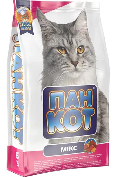 Сухий корм для кішок Пан Кіт Мікс 10 кг