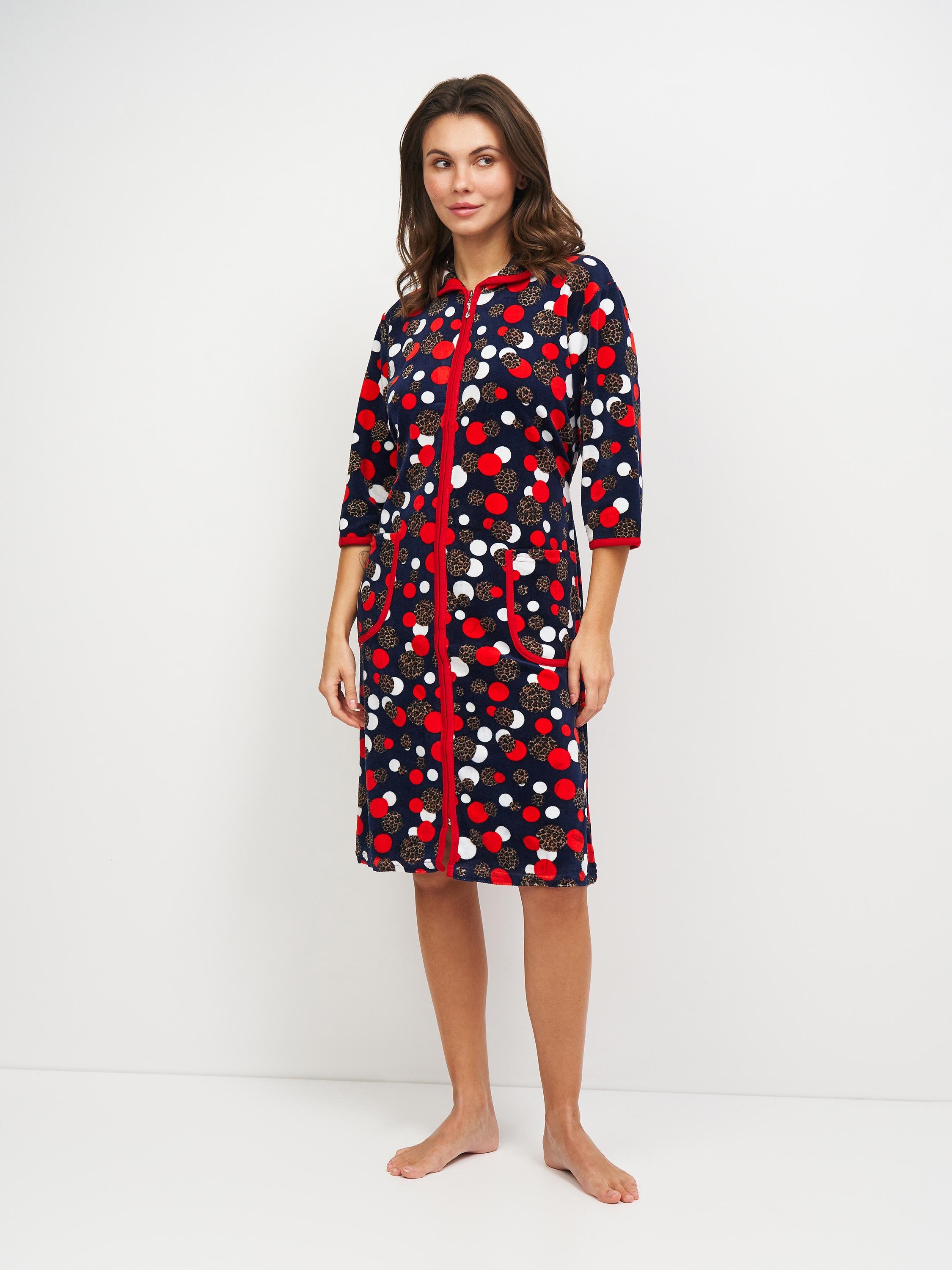 Халат Romeo Life велюр 3XL Темно-синий (1125-08-3XL)