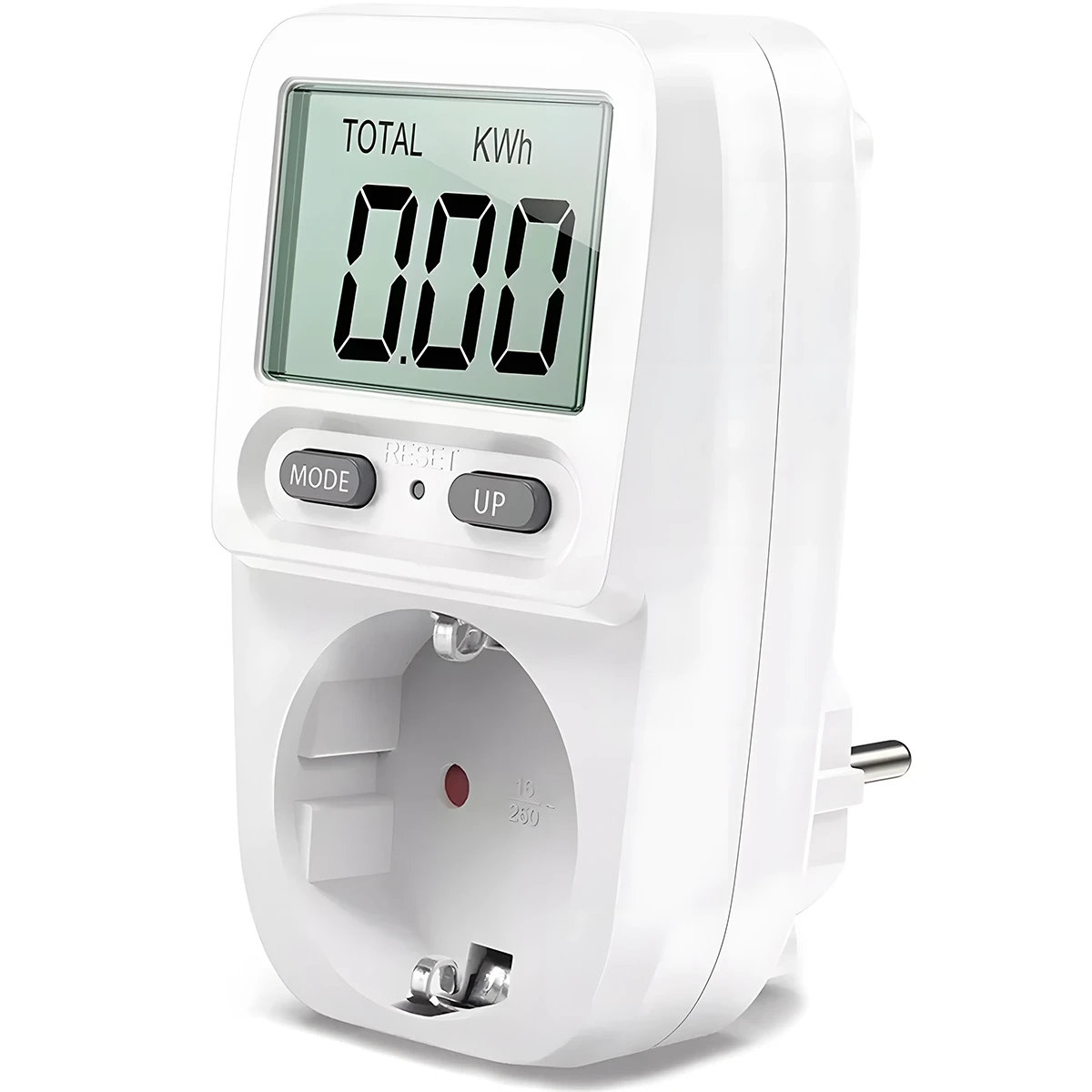 Розетка з лічильником електроенергії U&P JFQ02S Power Meter White (RET-JFQ02S-WT)