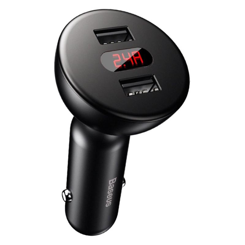 Автомобільний зарядний пристрій Baseus CCALL-YT01 4,8 A з дисплеєм (668407829)