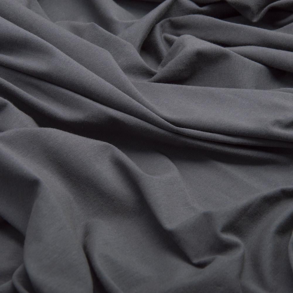 Ткань кулир с эластаном Темно-серый (23593)