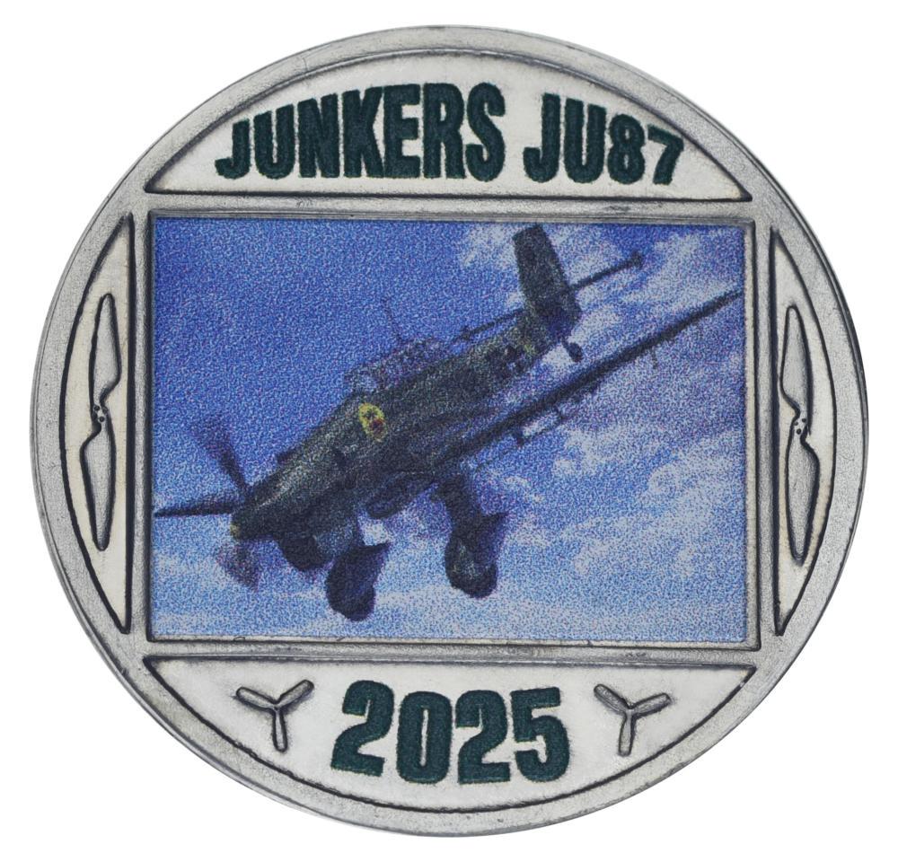 Коллекционная монета Остров Гран-Канария 7 реалов 2025 UNC Испания Самолет-Junkers Ju87 (М21949) Коллекционная монета Остров Гран-Канария 7 реалов 2025 UNC Испания Самолет-Junkers Ju87 (М21949)