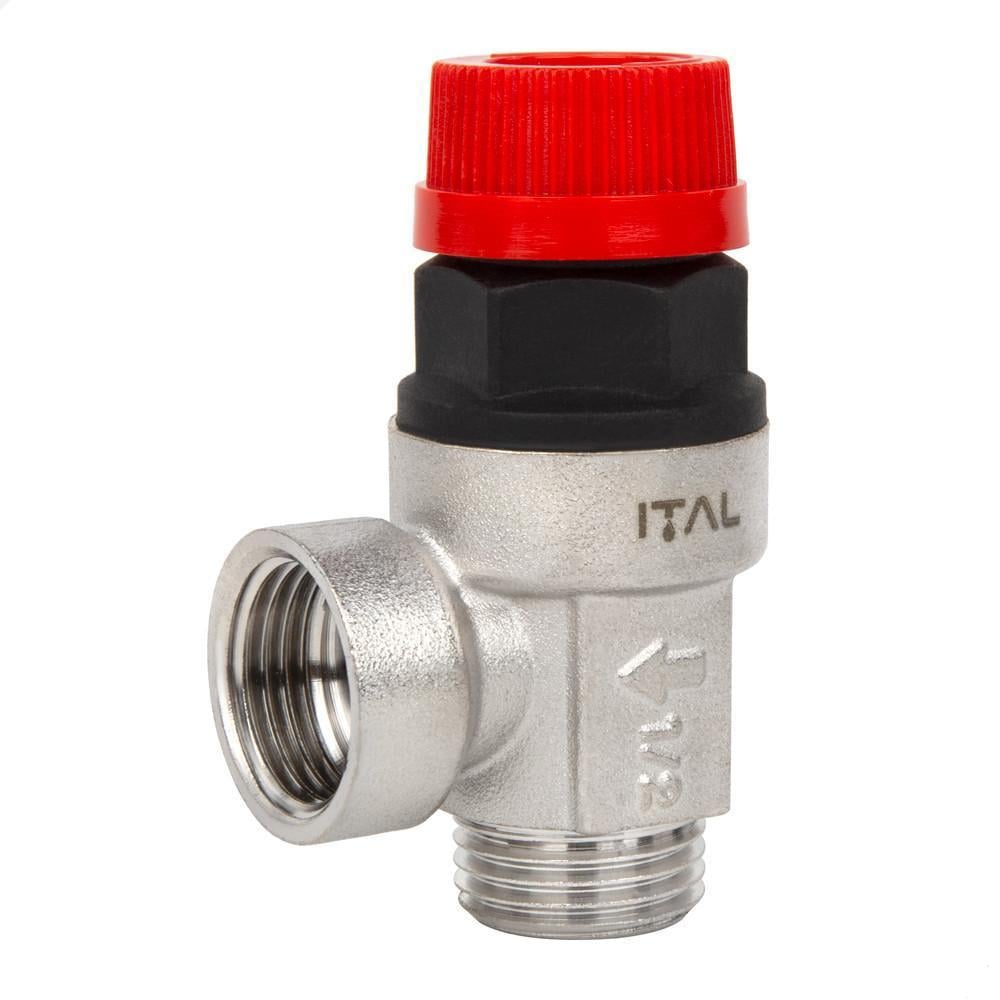Предохранительный клапан ITAL IT01-03603 ВЗ 1,5 бар 1/2" Никель (1055659) Предохранительный клапан ITAL IT01-03603 ВЗ 1,5 бар 1/2" Никель (1055659)