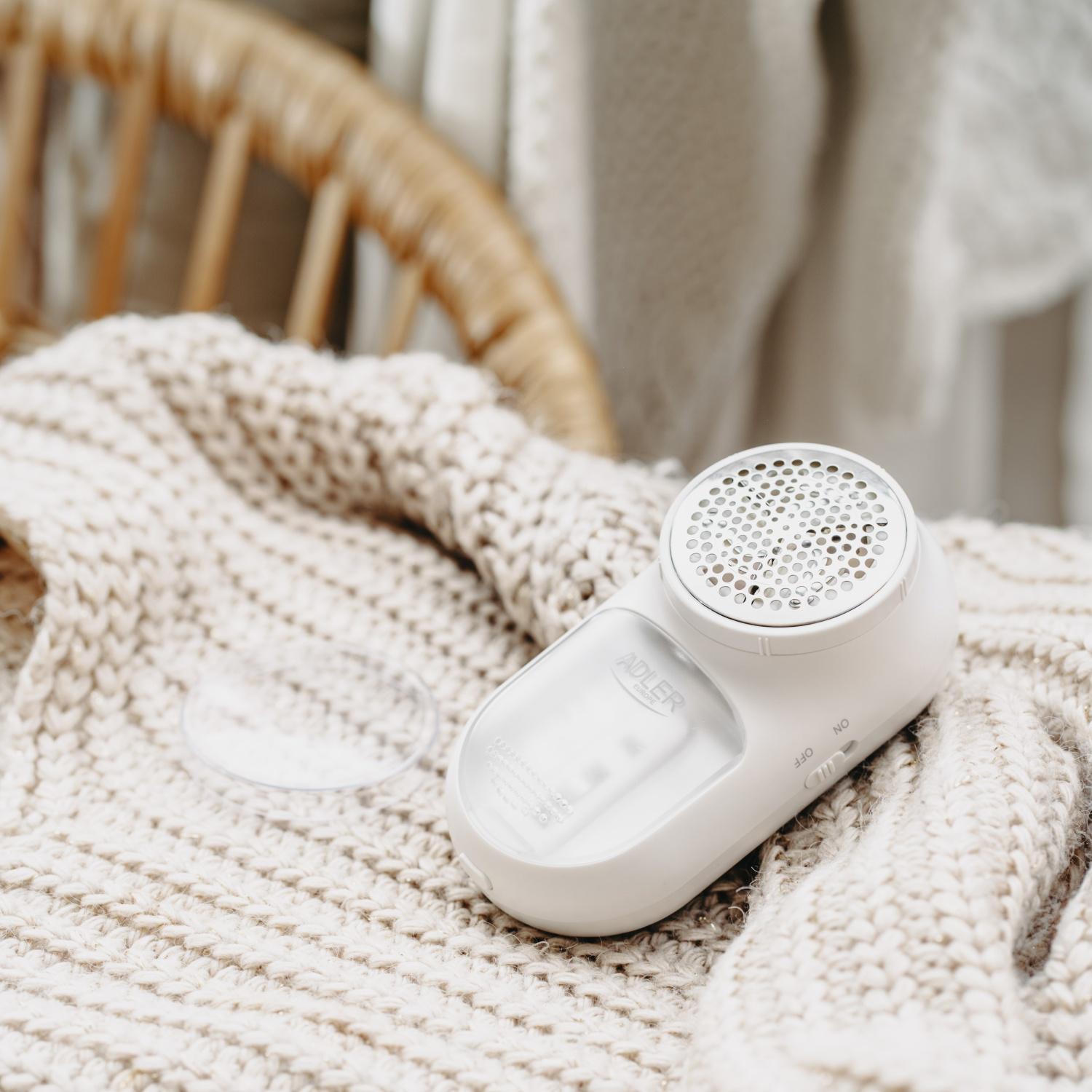 Машинка для удаления катышков Adler AD 9621 6500 об/мин контейнер для стружки USB-зарядка Белый (3b0d2783) - фото 10