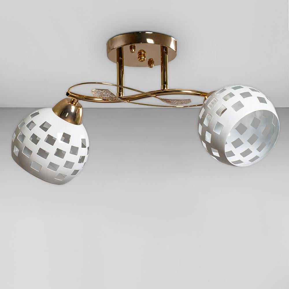 Люстра потолочная Light House SC-18667/2 FG/WH 450х220х230 мм Золотой/Белый