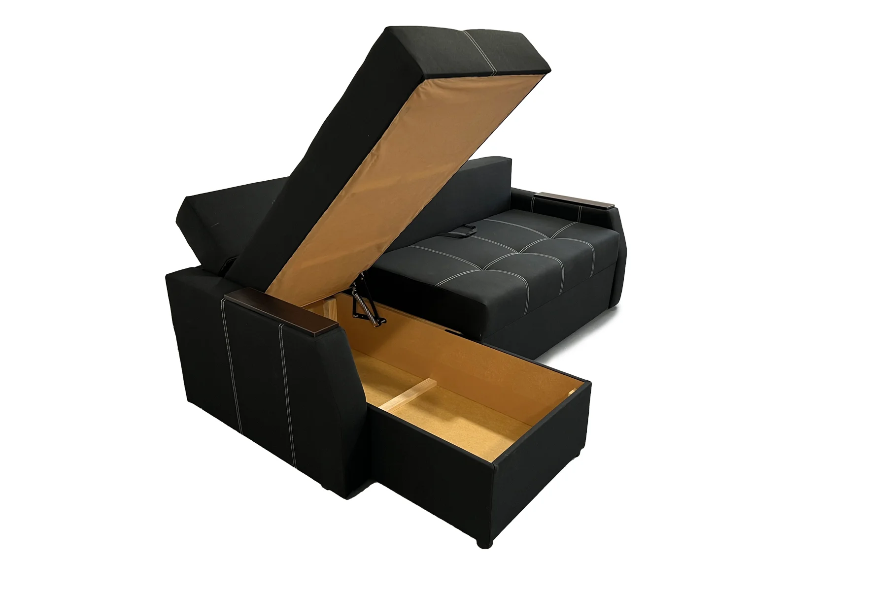 Диван кутовий Марк 224х150 см Чорний (25484834) - фото 8 Диван кутовий Марк 224х150 см Чорний (25484834) - фото 8