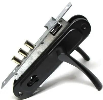 Замок врiзний Аріко ЗВ-7 з ручкою без циліндра Чорний (18038683)