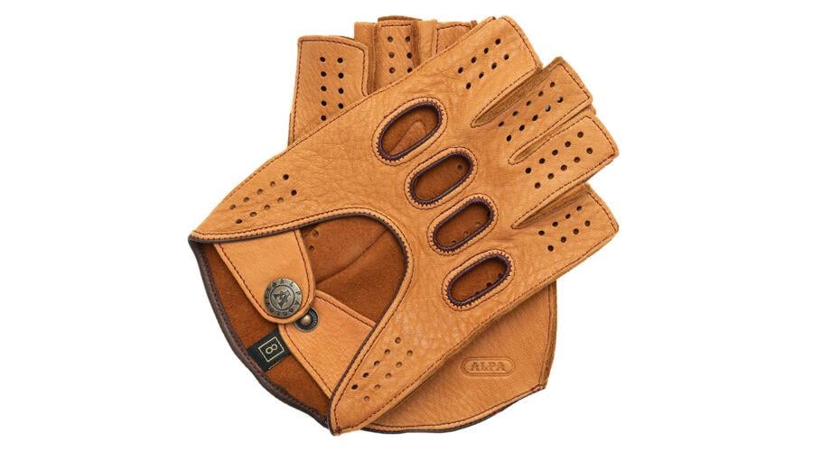 Перчатки митенки мужские Alpa Gloves 1015-18 автомобильные натуральная кожа р. 9 Коричневый (28584485)