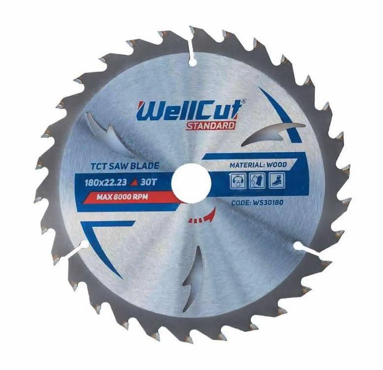 Пильный диск WellCut Standard 180x22,23 мм 30 зубьев (23460)