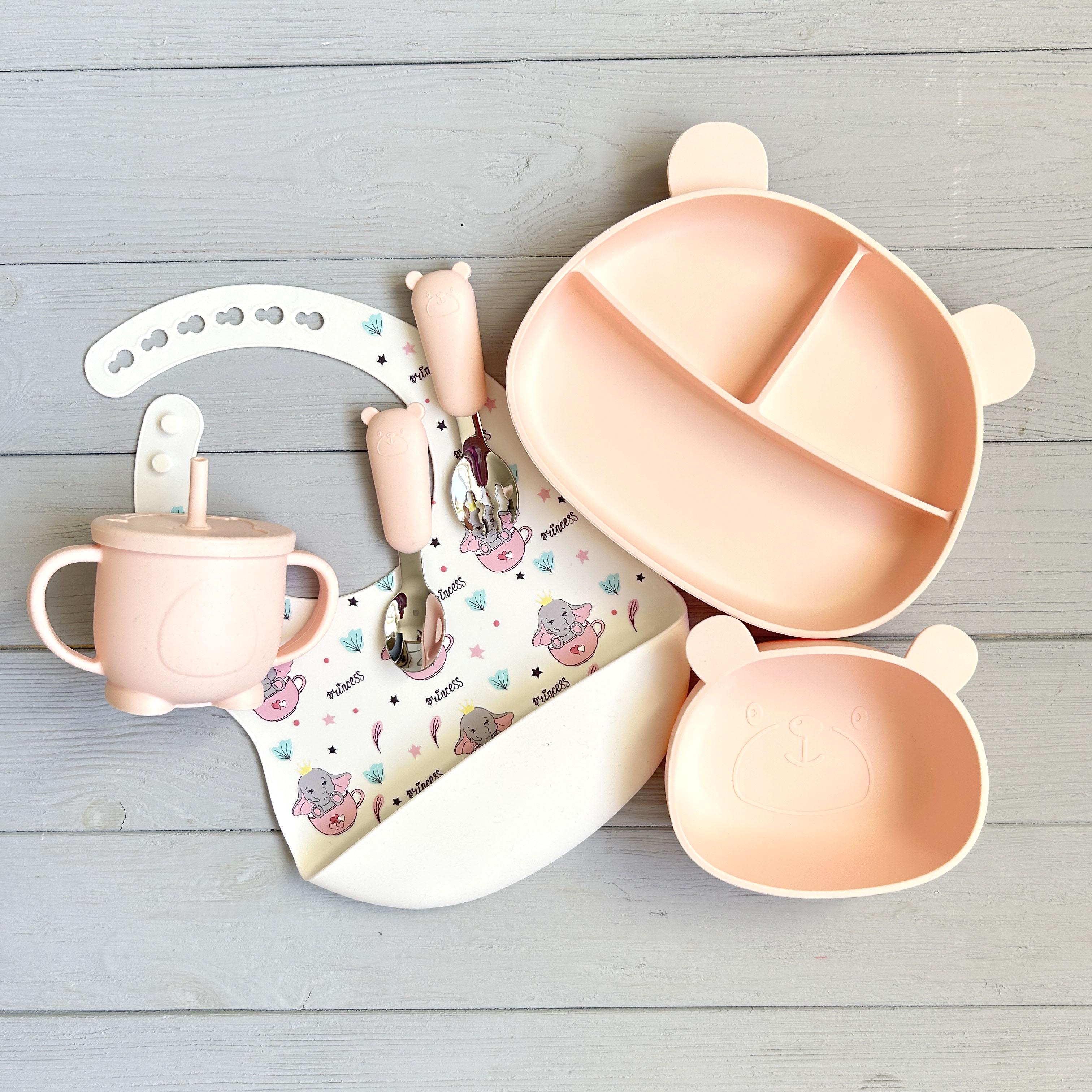 Детская посуда силиконовая Мишка BPR img_e9236 Y4 Розовый (65533)