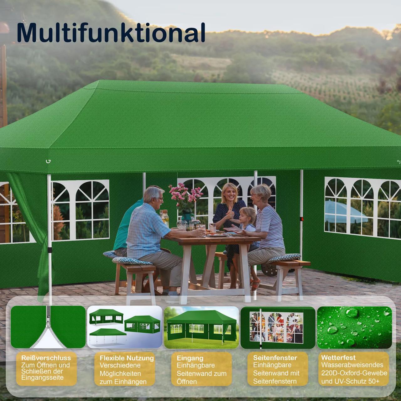 Павільйон садовий KESSER 6x3 м UV50+ Зелений - фото 8 Павільйон садовий KESSER 6x3 м UV50+ Зелений - фото 8