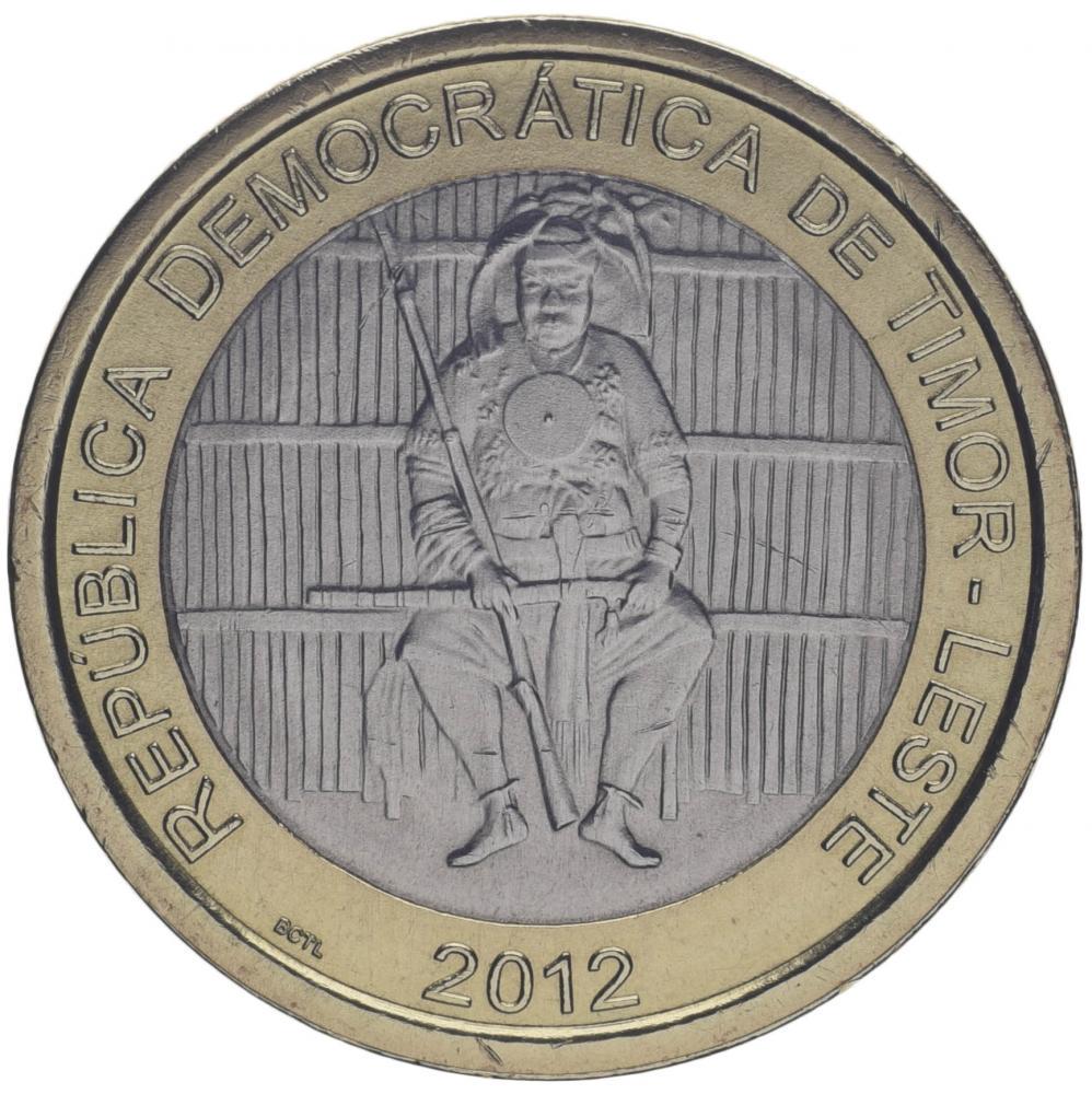 Колекційна монета Східний Тимор 100 сентаво Біметал 2012 UNC (М09674)