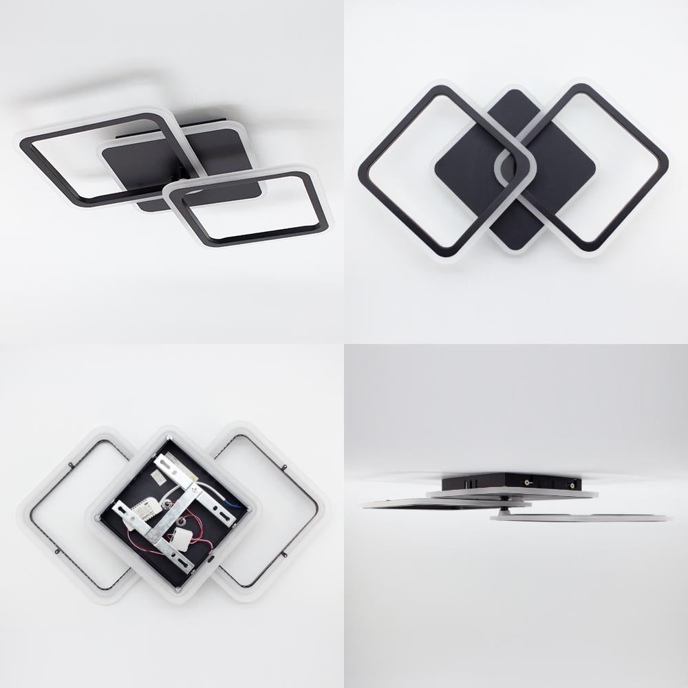 Люстра светодиодная MOKA 3S 62 Вт 550x310x72 мм Черный - фото 4