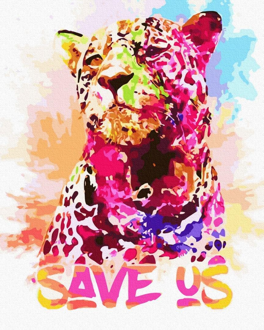 Картина по номерам Brushme GX30733 Красочный ягуар 40x50 см (1404032195)