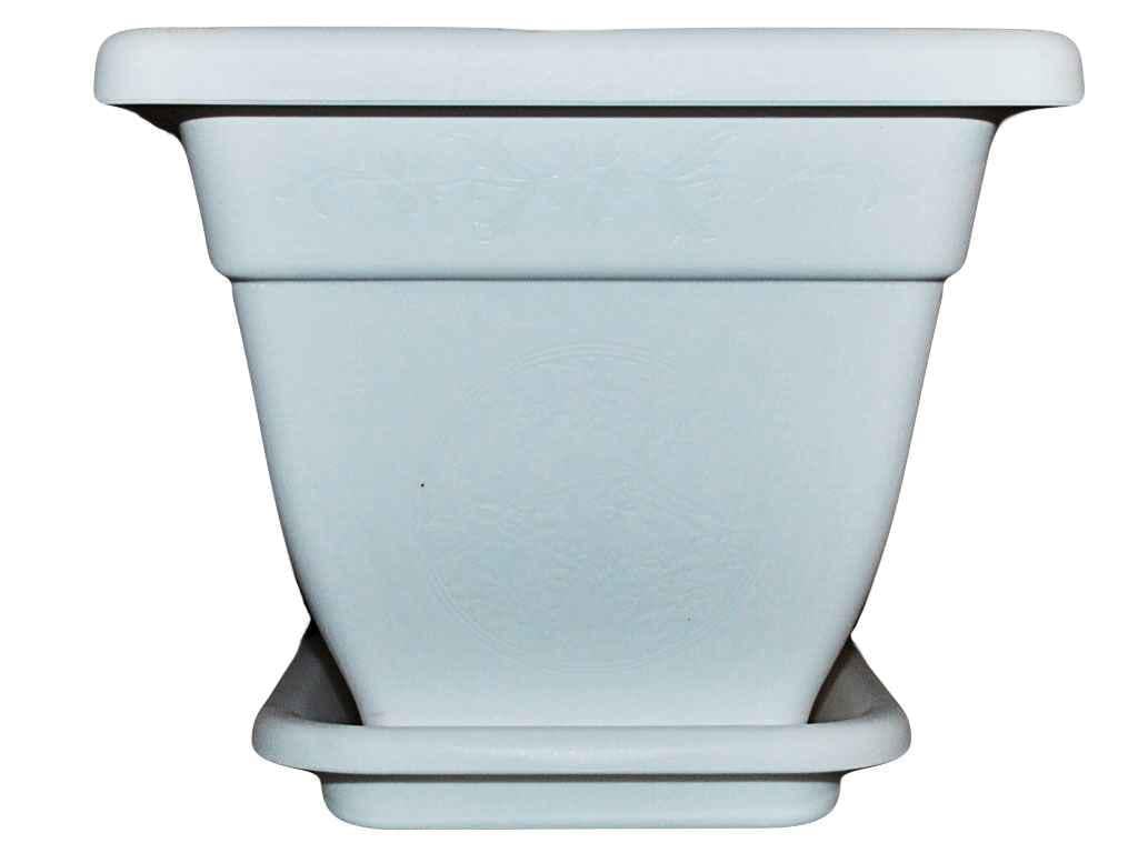 Горшок для цветов Консенсус 3 л 200х200 мм №1 с подставкой Белый (117838) Горшок для цветов Консенсус 3 л 200х200 мм №1 с подставкой Белый (117838)