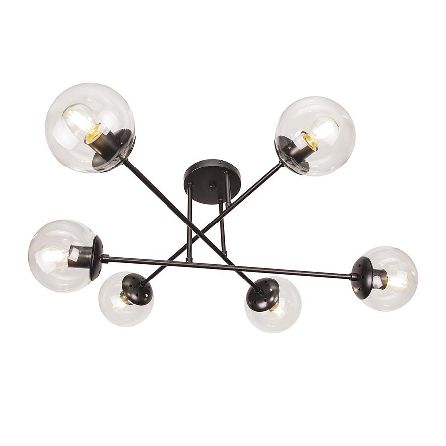 Люстра 7529804-6 BK+CL Черный/Прозрачный (LVS4925) - фото 2