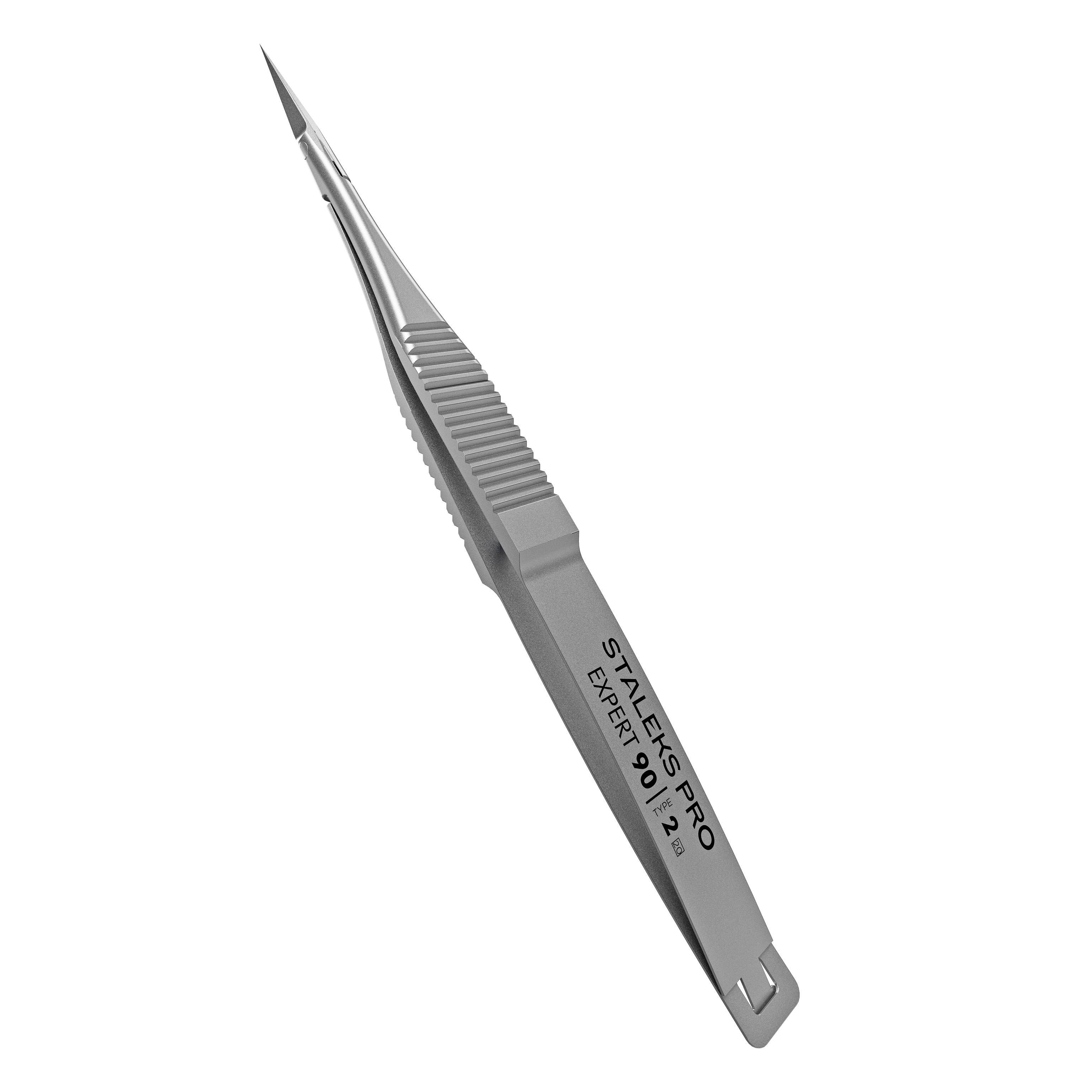 Твизеры профессиональные STALEKS EXPERT 90 для моделирования бровей TYPE 2 (SE-90/2)