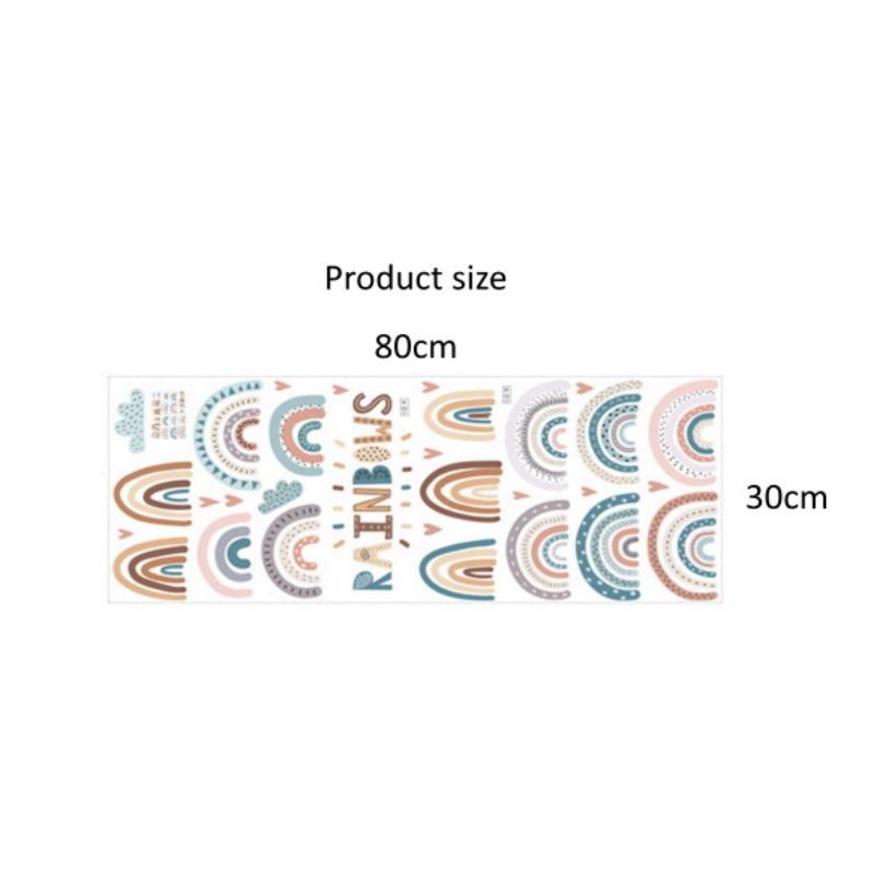 Набір вінілових наліпок Rainbows у дитячу кімнату на стіну для хлопчиків і дівчаток 30х80 см - фото 3