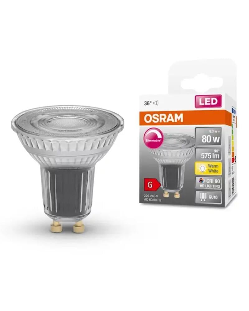 Лампа Osram 4058075433663 LED Dim MR16 GU10 8,3W 2700K 575Lm IP20 (36486398)