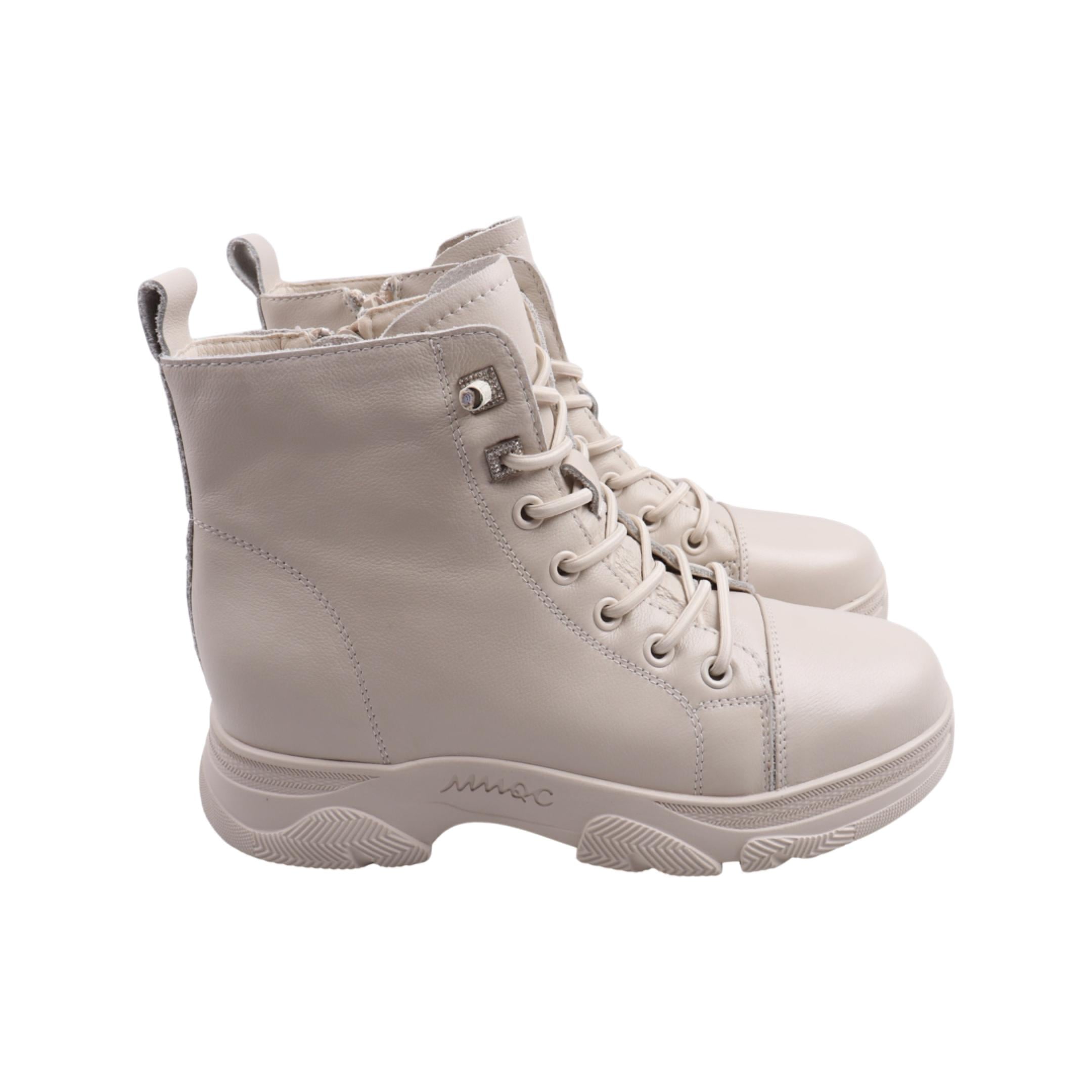 Ботинки женские Melanda из кожи р. 36 Молочный (115-23DHS)