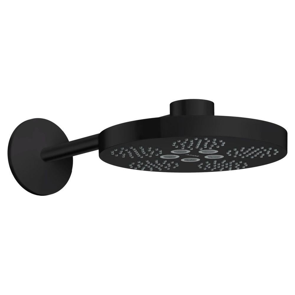 Душ верхний Axor One 2jet с кронштейном из стены 280 мм Черный матовый (48492670)