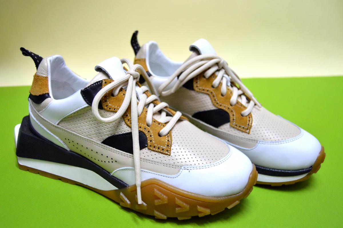 Кросівки жіночі Aquamarin шкіра/замша р. 38 Бежево-біло-чорний (94100760238) Кросівки жіночі Aquamarin шкіра/замша р. 38 Бежево-біло-чорний (94100760238)